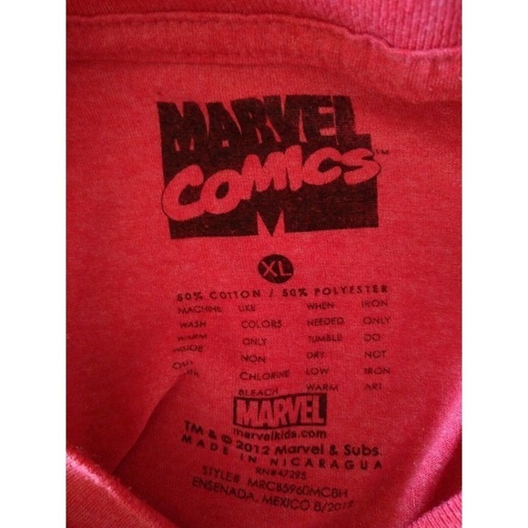 Official Marvel Comics T-Shirt Red Youth XL Adult Small Hulk Thor Spiderman - Picture 5 of 5